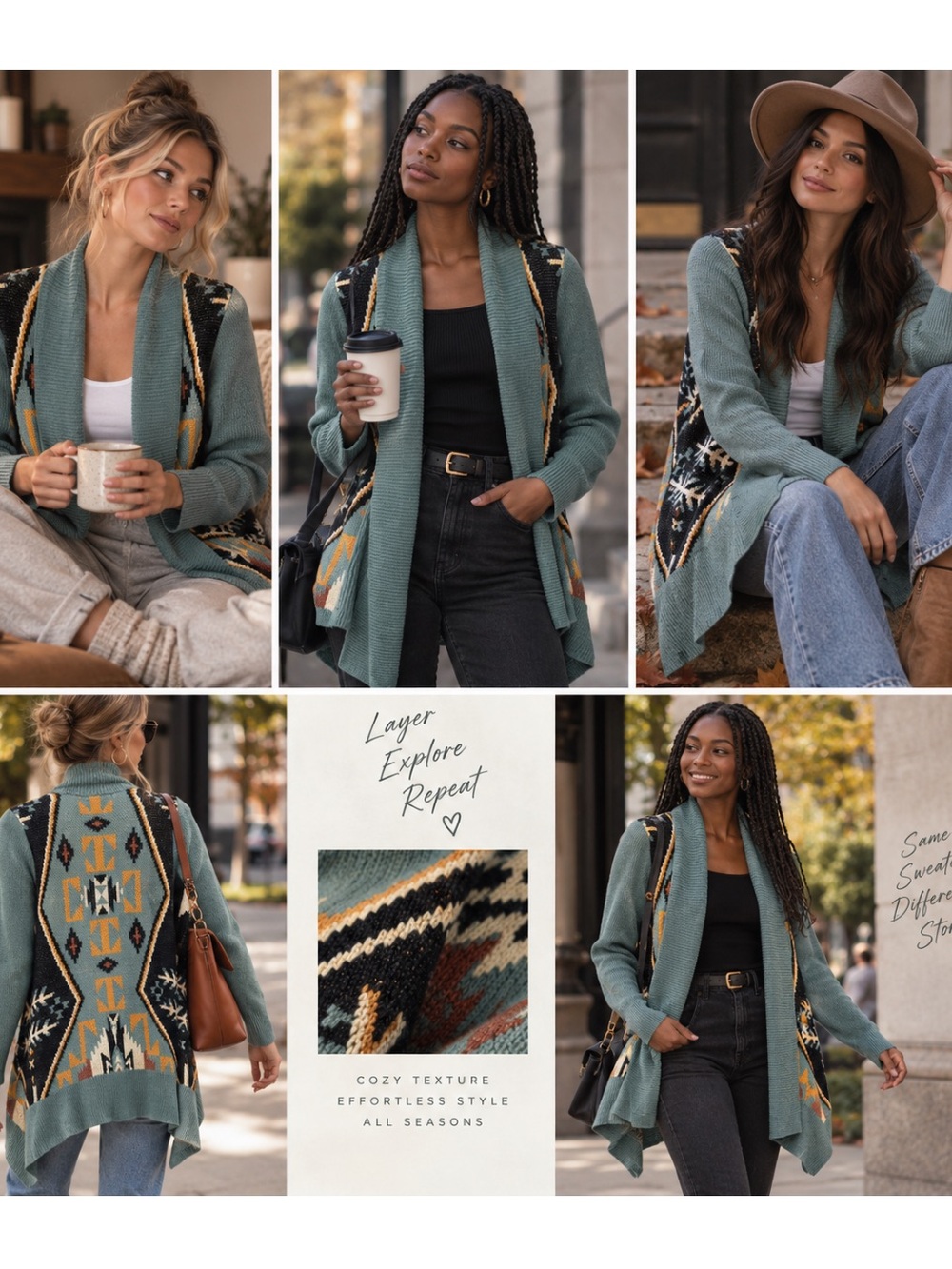 ‼️SALE‼️💚ecoté Open Front Cardigan (S)